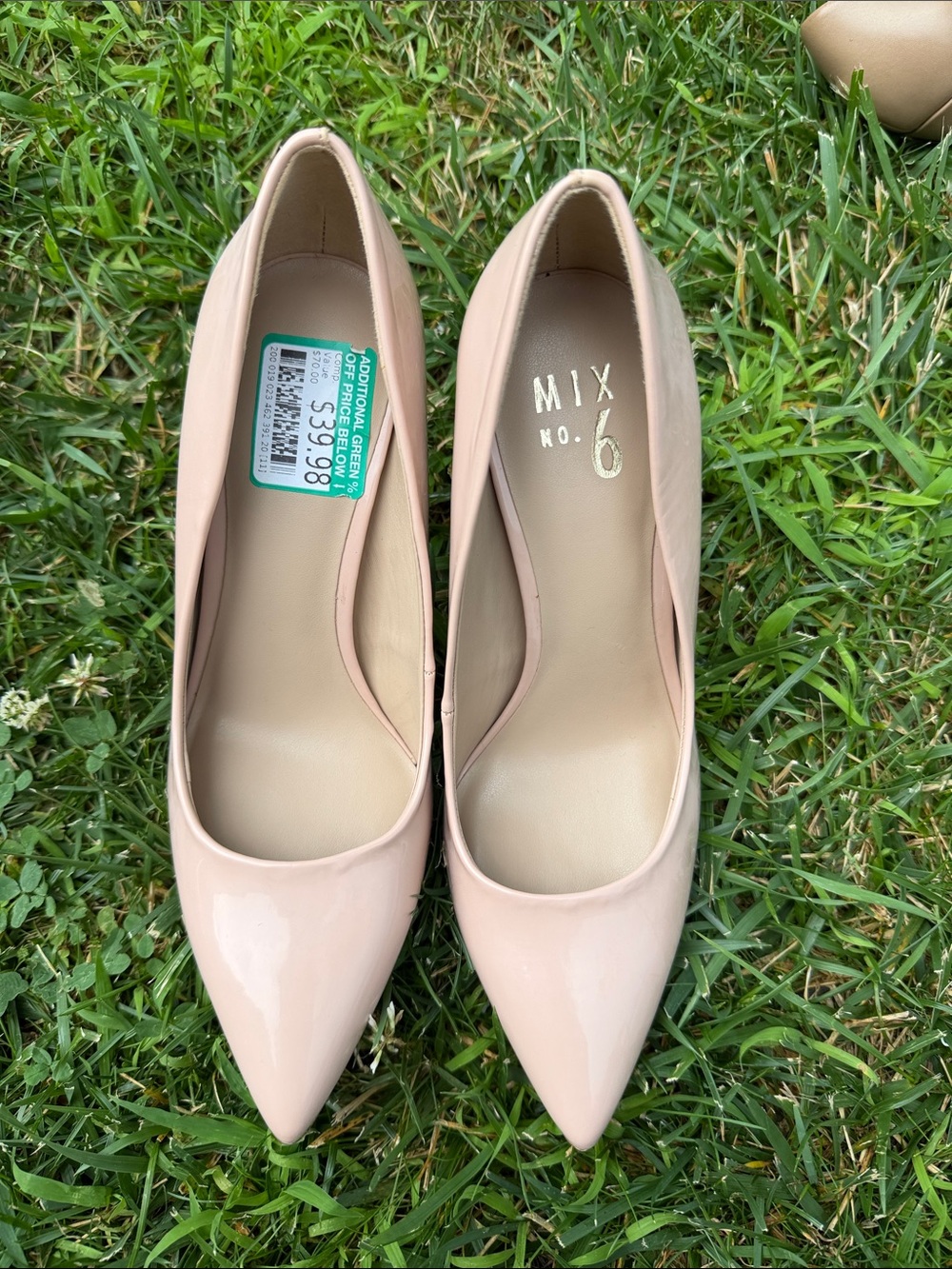Mix No. 6 Blush Patent Pointed-Toe Pumps